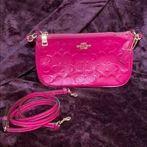 Coach Signature Embossed Leather Crossbody NWOT